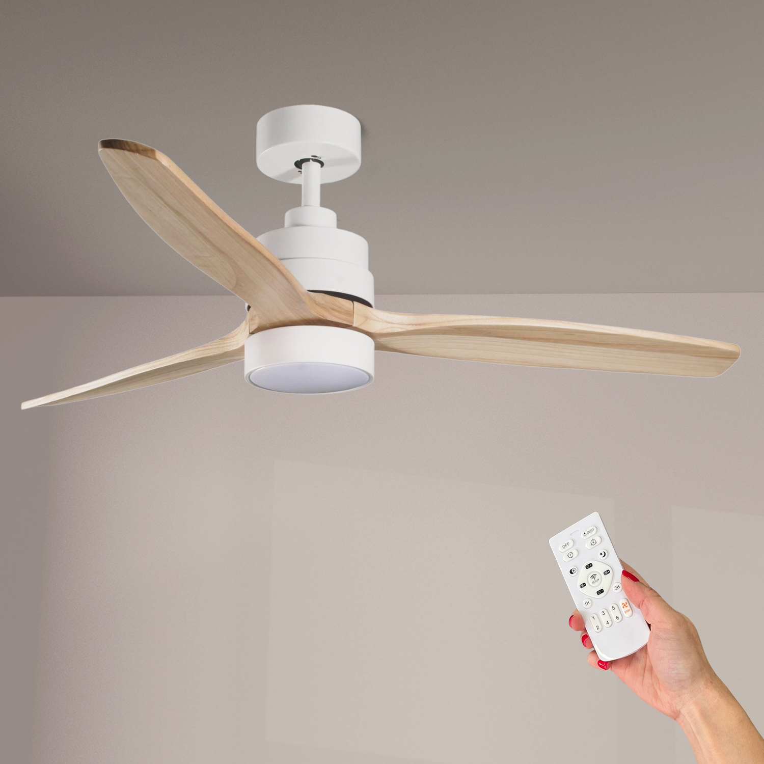 Ventilateur de Plafond LED 132cm avec Télécommande, Moteur DC Silencieux, Lumière Réglable – Image 7