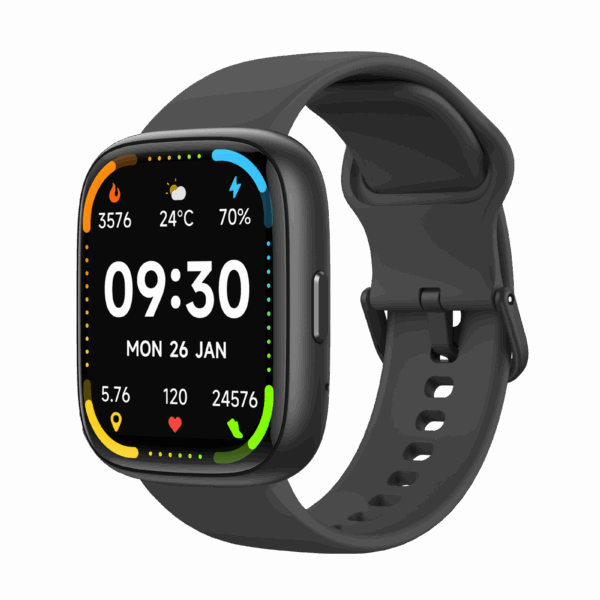 Reloj Inteligente 1.83" LCD IP68 | Llamadas Bluetooth, Asistente de Voz Alexa, 100 Modos Deportivos, Monitoreo de Ritmo Cardíaco, Presión, SpO₂, Sueño y Ciclo Femenino, Recordatorios Inteligentes y Batería 300 mAh