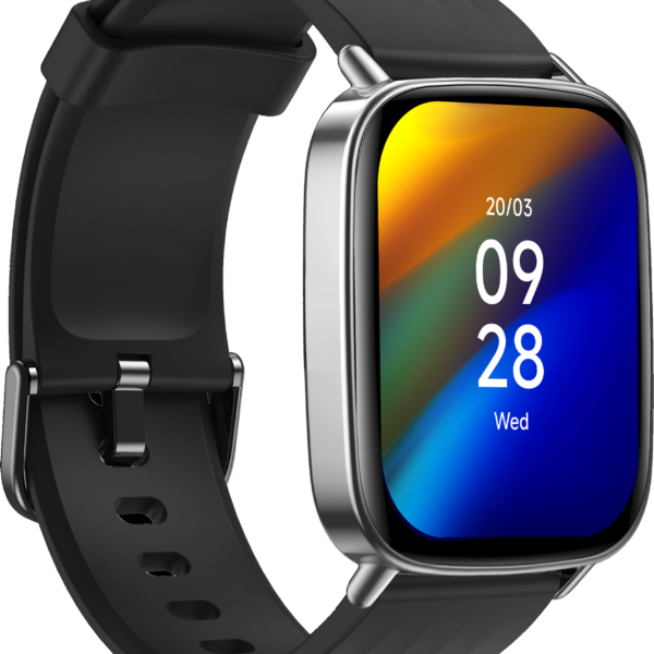 Ostark Reloj Inteligente con Pantalla AMOLED 1.85" (320×385), Corona Giratoria, Llamadas Bluetooth,Compatible con Android e iOS(Negro)