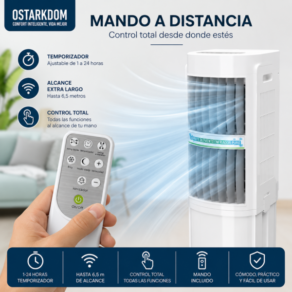 Alternative view of OSTARKDOM Climatizador Evaporativo 30L Bajo Consumo 100W
