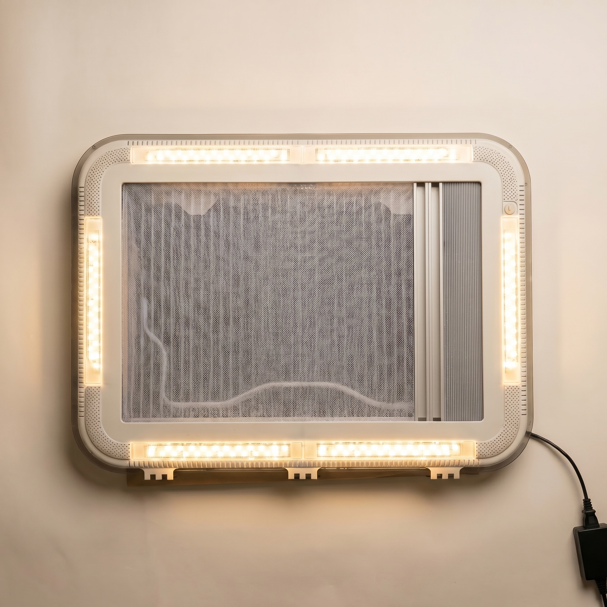 Ventana de Techo para Caravana, 700*500 claraboya homologado 43R con Luz LED, Mosquitera y Oscurecedor, Apertura Manual hasta 60°, Doble Cúpula Acrílica con Ventilación Permanente - Imagen 14